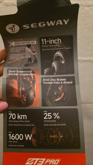 Patinete eléctrico Segway ZT
