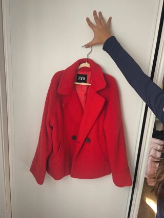 Chaquetón Zara Rojo