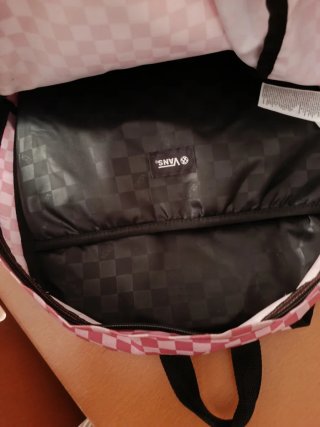 Mochila Vans cuadros rosa