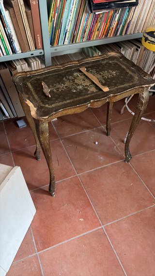 Mesa auxiliar vintage policromada