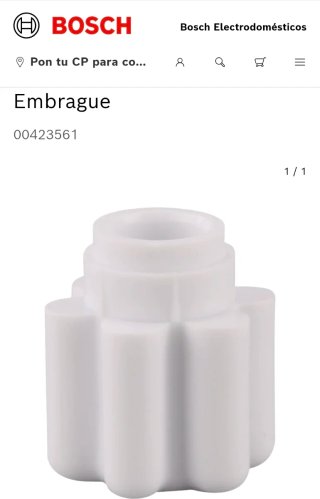 Embrague Batidora Bosch 2 Piezas