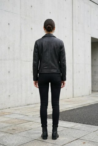 Chaqueta Cuero BONETTI Talla S Negra