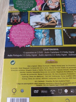 My Hero Academia DVD Temporada 1 sin abrir