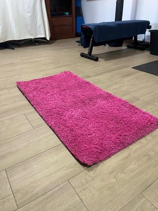 Alfombra Shaggy Rosa