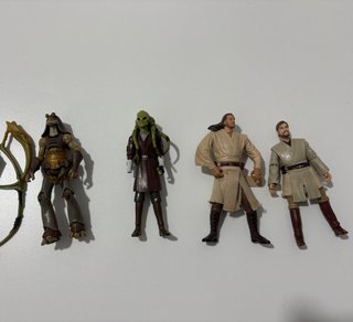 Figuras Star Wars: Kit Fisto, Qui-Gon, Obi-Wan