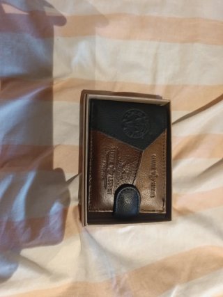 Cartera de piel genuina hombre