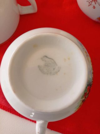 Juego café Santa Clara porcelana antiguo