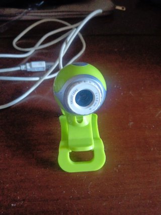 Webcam USB Verde y Blanca
