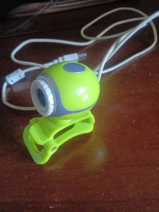 Webcam USB Verde y Blanca