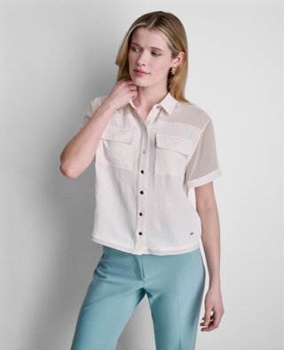 Camisa DKNY blanca/crema