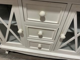 Mueble auxiliar madera maciza blanco