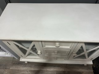 Mueble auxiliar madera maciza blanco