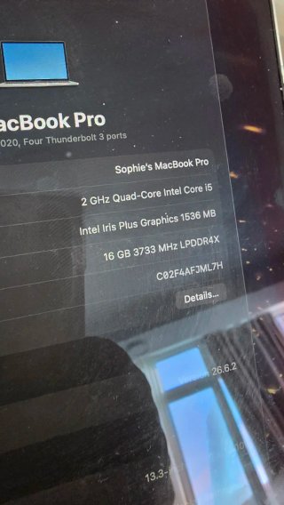 Apple MacBook Pro 13 A2251 16GB RAM 500GB SSD