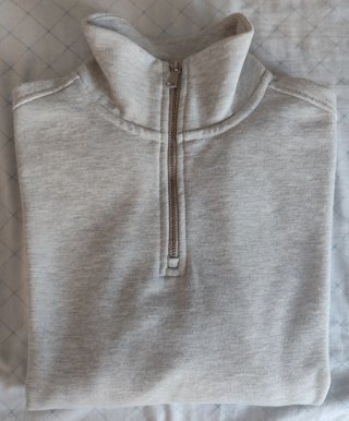 Sudadera Zara Gris Media Cremallera