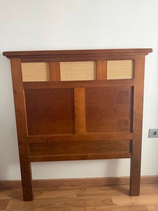 Cabecero de cama 90 de madera y ratán