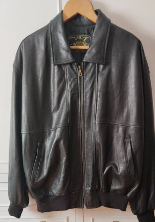Cazadora Italiana de piel verdadera para hombre