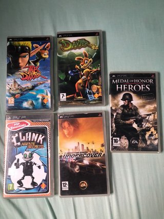 Lote 5 Juegos PSP: Jak, Daxter, Ratchet, Medal of