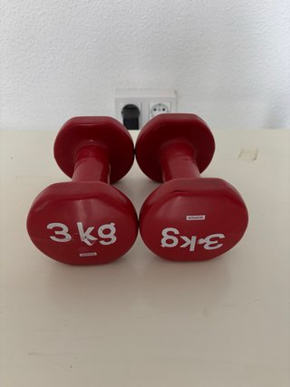 Mancuernas Decathlon 2x3kg Rojas