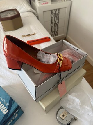 Zapatos de charol Seaside mujer naranjas