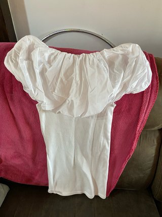 Vestido blanco hombros descubiertos