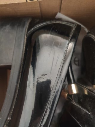 Mocasines negros tacón alto con plataforma