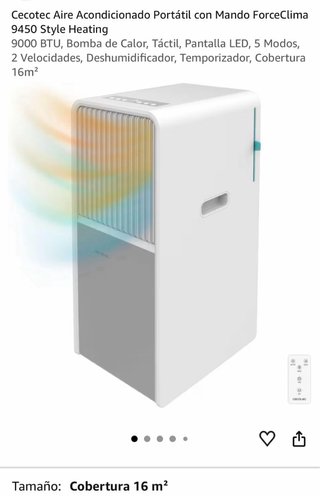 Aire acondicionado portátil frio/calor humidificad