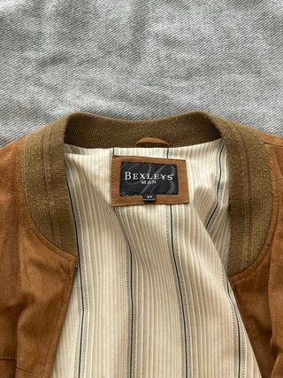 Chaqueta Cuero Vintage Hombre Talla L