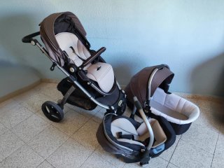 Carrito bebé con capazo y silla coche
