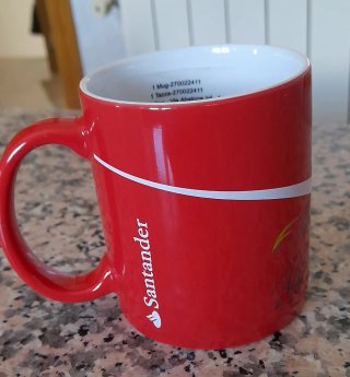 Taza Ferrari Fernando Alonso Santander NUEVA