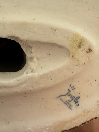 Figura de porcelana bailarina y arlequín