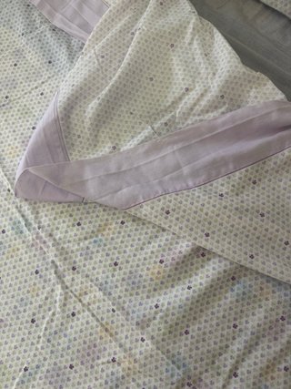Set di lenzuola 3 pezzi viola e bianco per letto 135