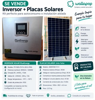 Kit Solar 1.420W + Inversor MUST 3000W
