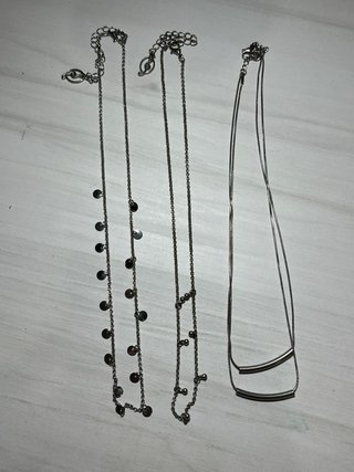 Conjunto 3 Colgantes Plateados