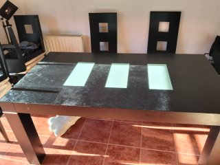Mueble salón comedor negro