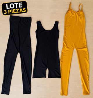 Lote 3 prendas mujer: Leggings + 2 monos