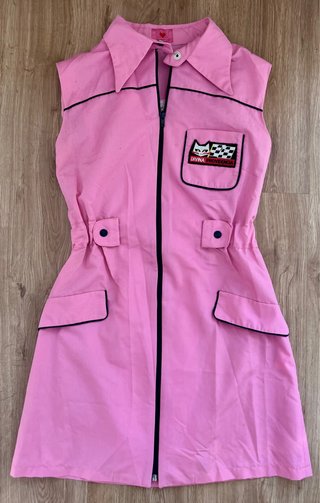 Vestido Estilo 60s Rosa con Cremallera