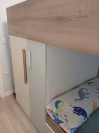 Cama tren 90 con 2 camas y colchón