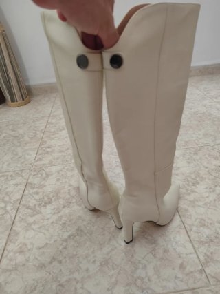 Botas altas mujer blancas