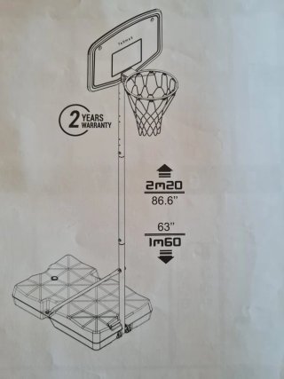 Canasta Baloncesto Altura Regulable