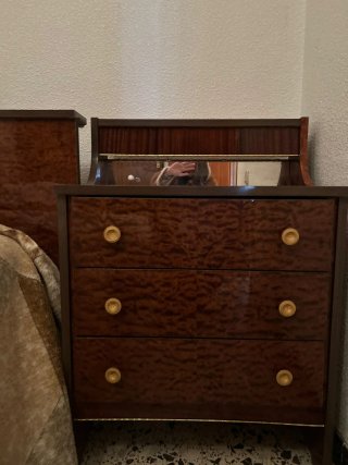 Mueble tocador y espejo vintage
