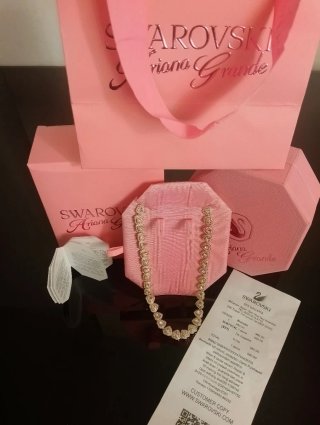 Collar Swarovski Corazones color plata