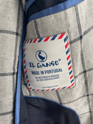 Blazer El Ganso Lino Gris Talla 46