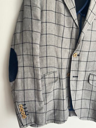 Blazer El Ganso Lino Gris Talla 46
