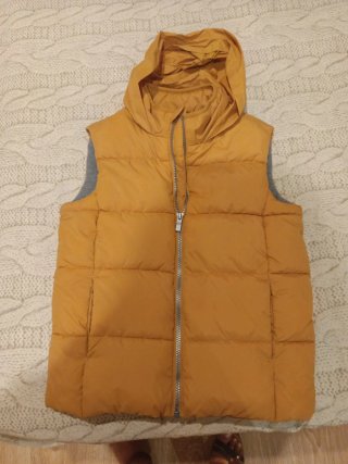 Chaleco acolchado niño capucha amarillo