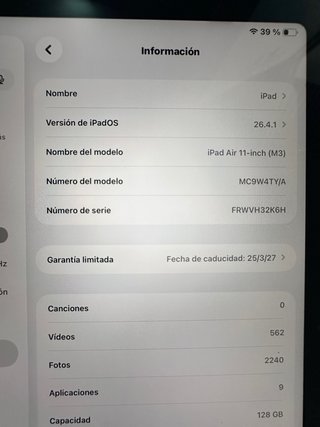 iPad M3 Plata Nuevo