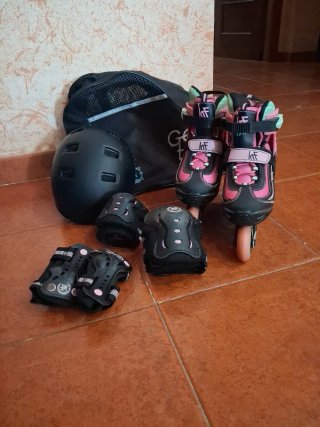 Conjunto Patines y Protecciones Infantil 34/37