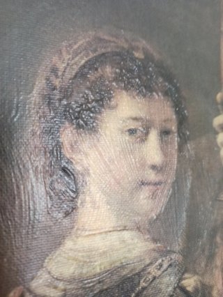 Rembrandt, óleo sobre lienzo, alta calidad