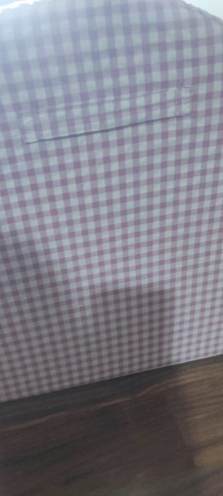 Poltrona per bambini a quadri vichy rosa e bianco