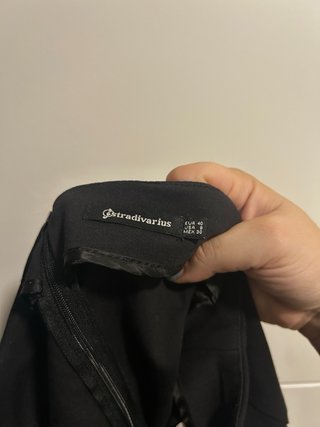Falda pantalón negra con cordones
