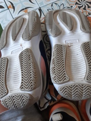 Botines Puma Blancos y Plateados